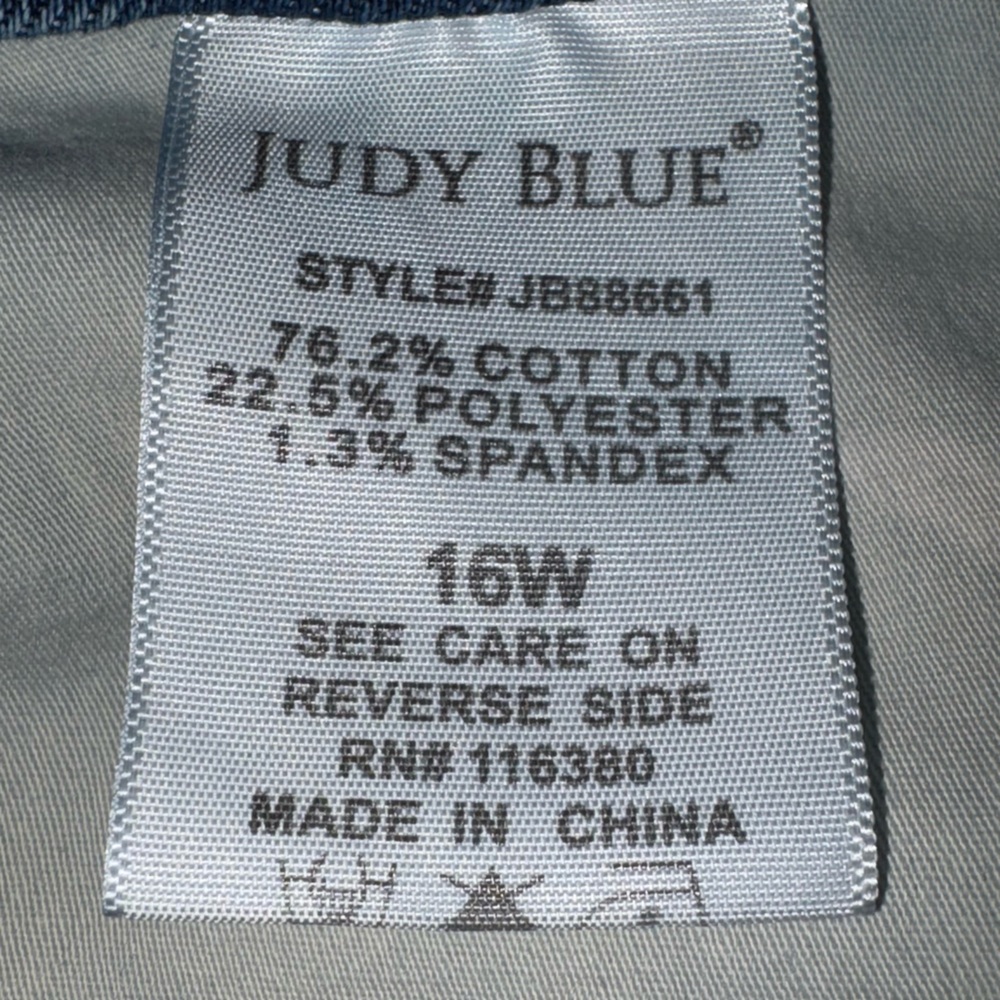 Judy Blue 90's straight fit jeans women's sz 16W EUC LN JB88661 - Picture 8 of 8